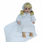 "МоёДитё" крестильный набор на девочку Т004 белый "Вербена"